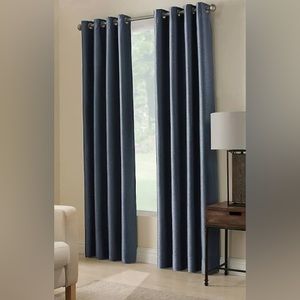 Paradise One Grommet Panel with Light Blocking Liner 52”W x 84”L in Indigo
